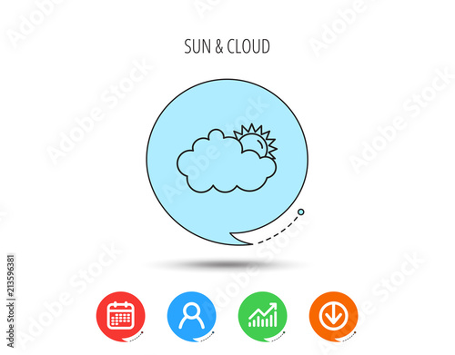 Sunny day icon. Summer sign.