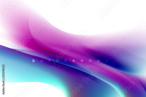 Holographic paint explosion design, fluid colors flow, colorful storm. Liquid mixing colours motion concept, trendy abstract background layout template for business presentation, app wallpaper banner