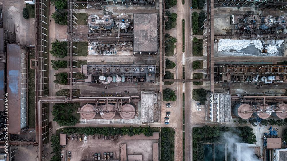 aerial view of alumina factory