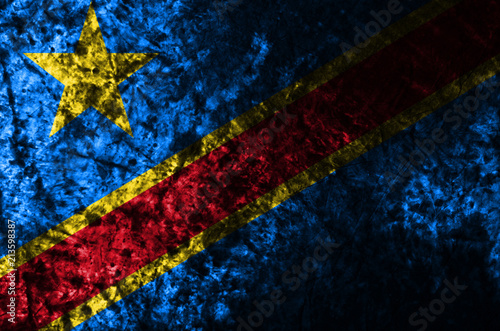 Democratic Republic of the Congo grunge flag on old dirty wall