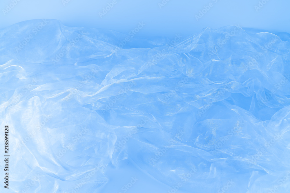 Obraz Transparent fabric background in blue color