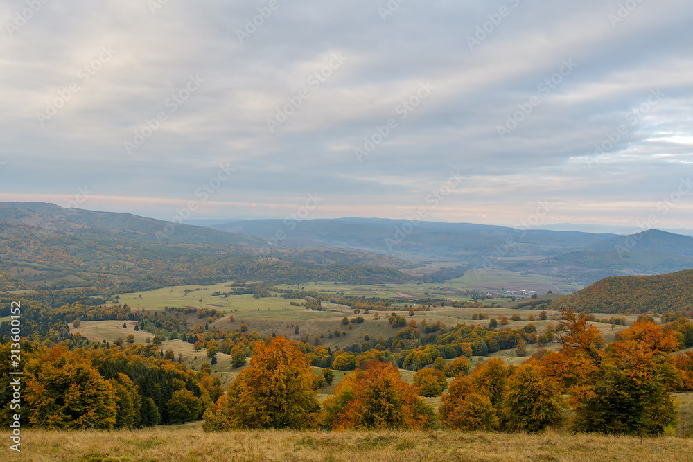 Autumn landscape in the Romanian Carpathians