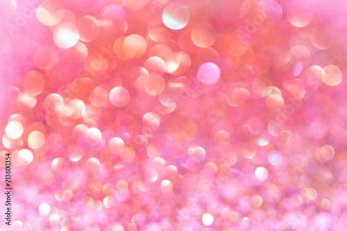 abstract orange,white and pink silver bokeh background with texture