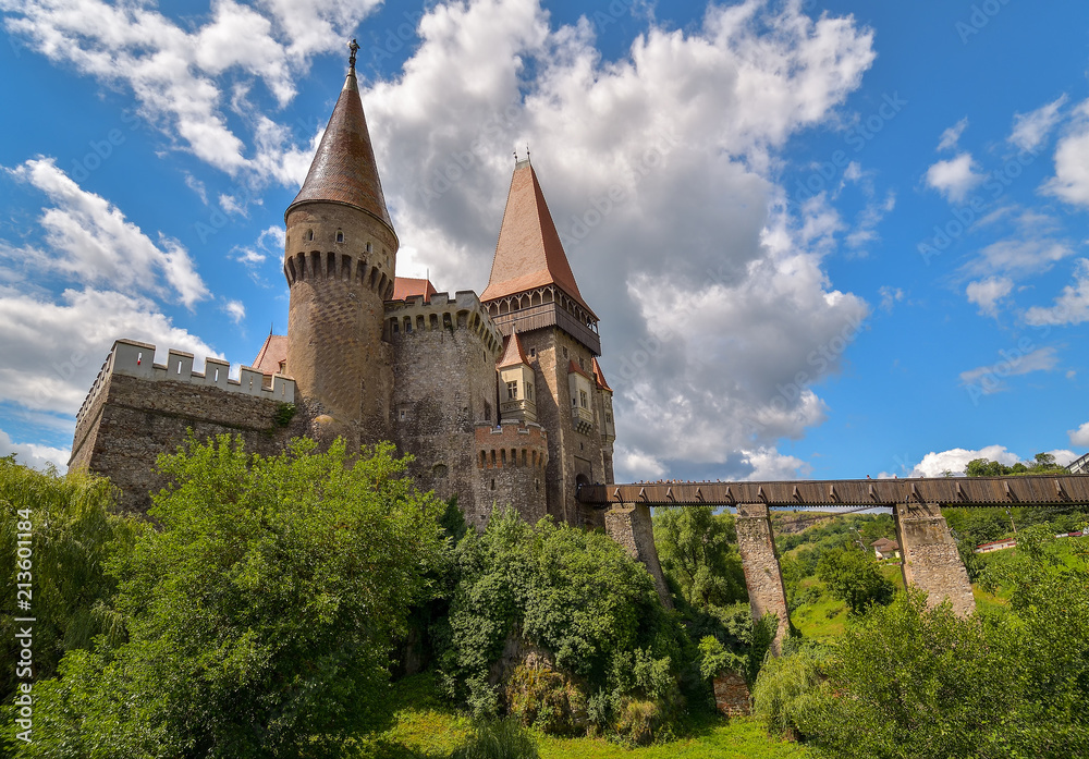 Medieval Hunyad Corvin castle, Hunedoara town,Transylvania region, Romania,Europe