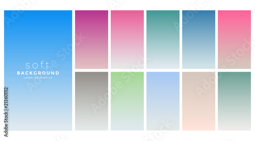 soft gradients colors swatch set
