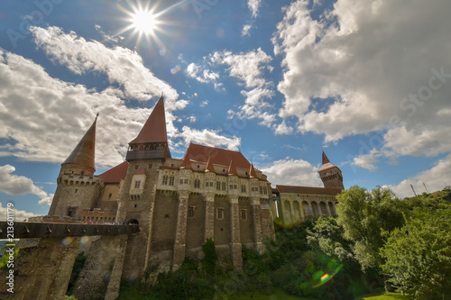 Medieval Hunyad Corvin castle  Hunedoara town Transylvania region  Romania Europe
