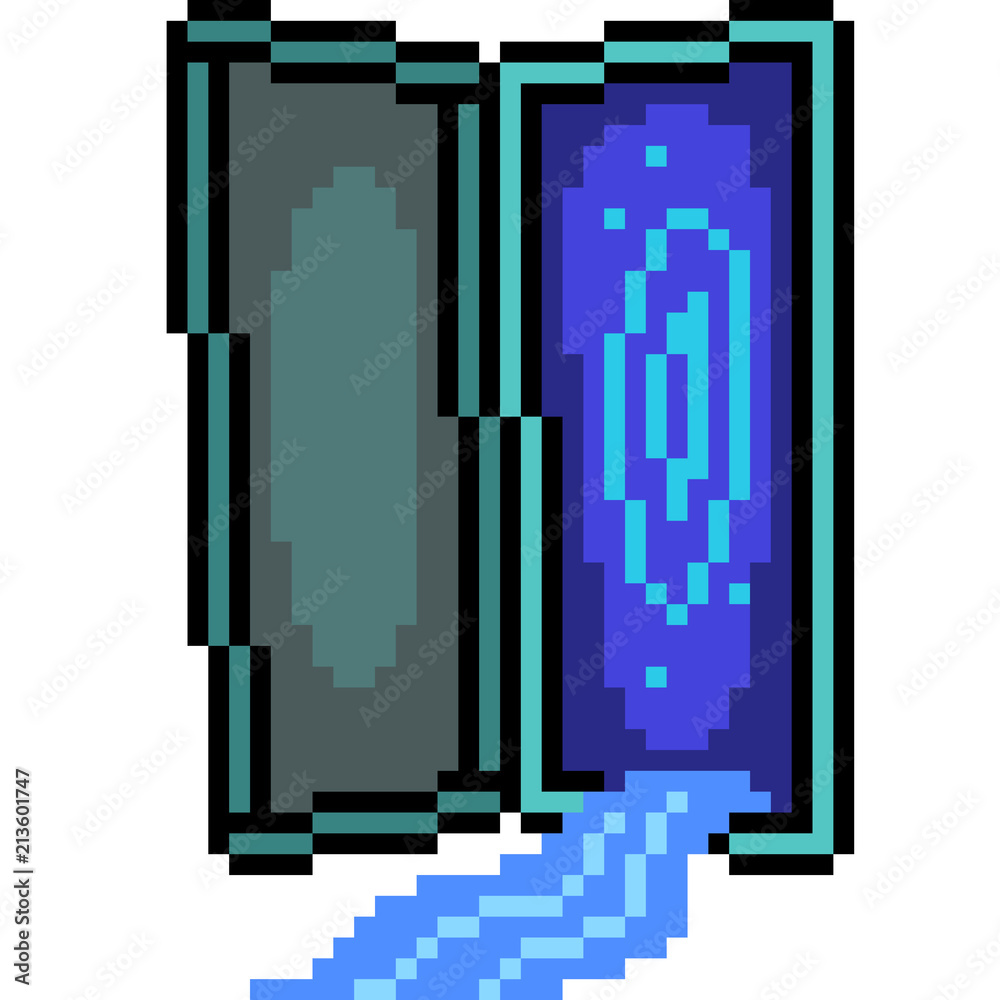 vector pixel art portal door Stock Vector Adobe Stock