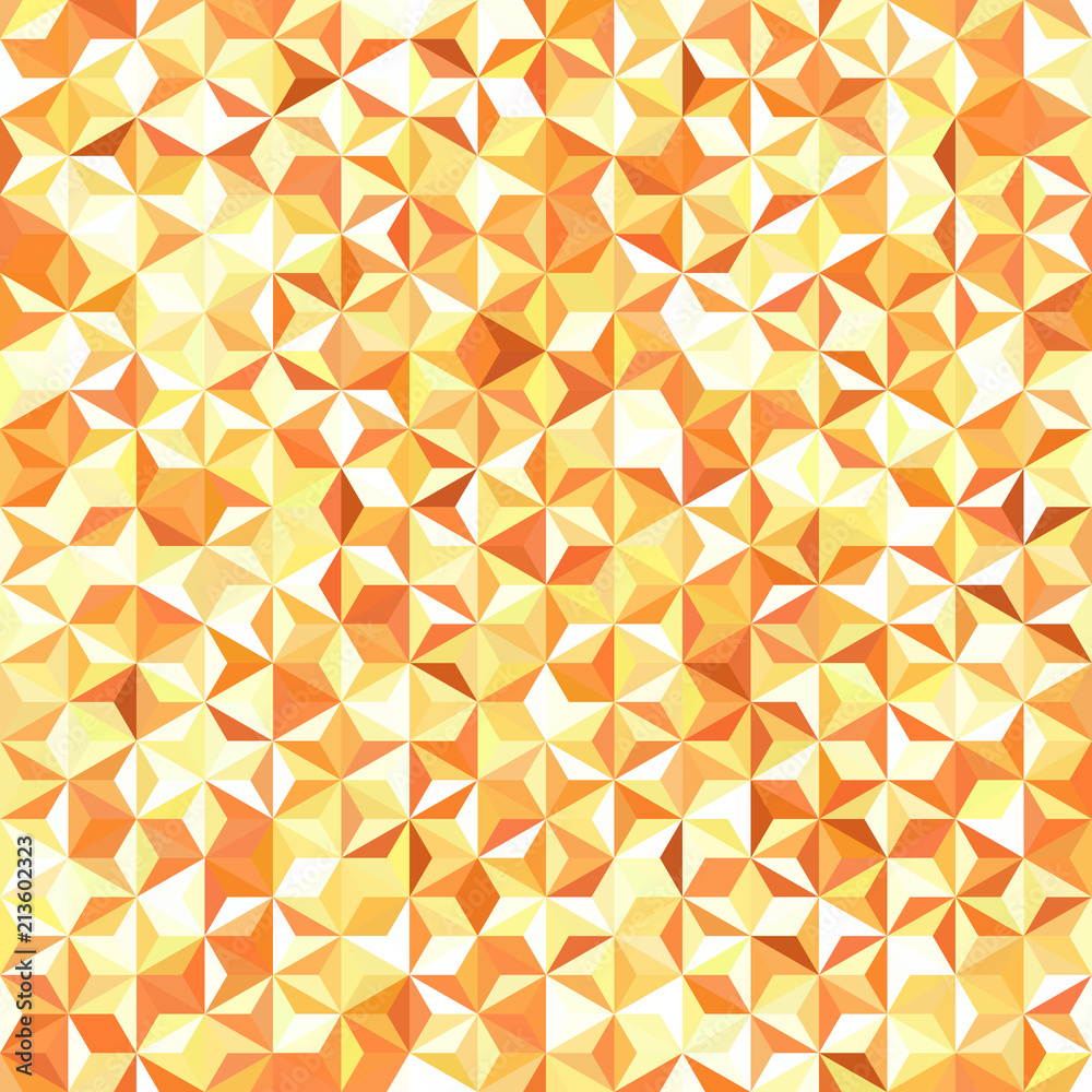 Abstract seamless background consisting of white, yellow, orange triangles. Geometric design for business presentations or web template banner flyer. Vector illustration Abstract seamless background consisting of white, yellow, orange triangles. Geometric design for business presentations or web template banner flyer. Vector illustration