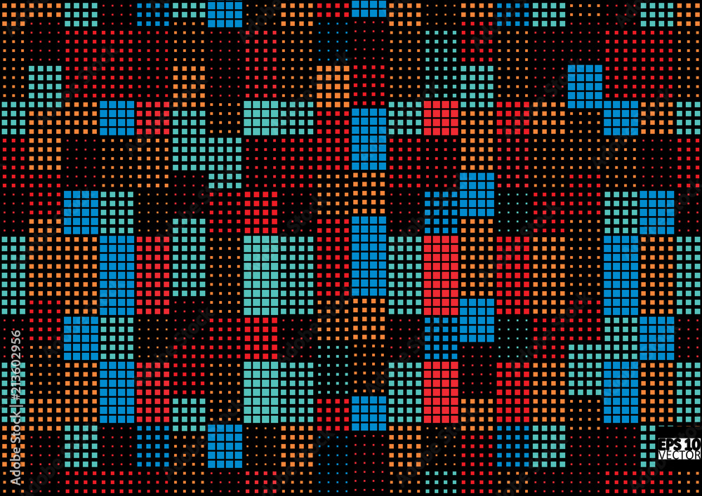 Abstract square pixel mosaic background. Eps10 Vector illustration