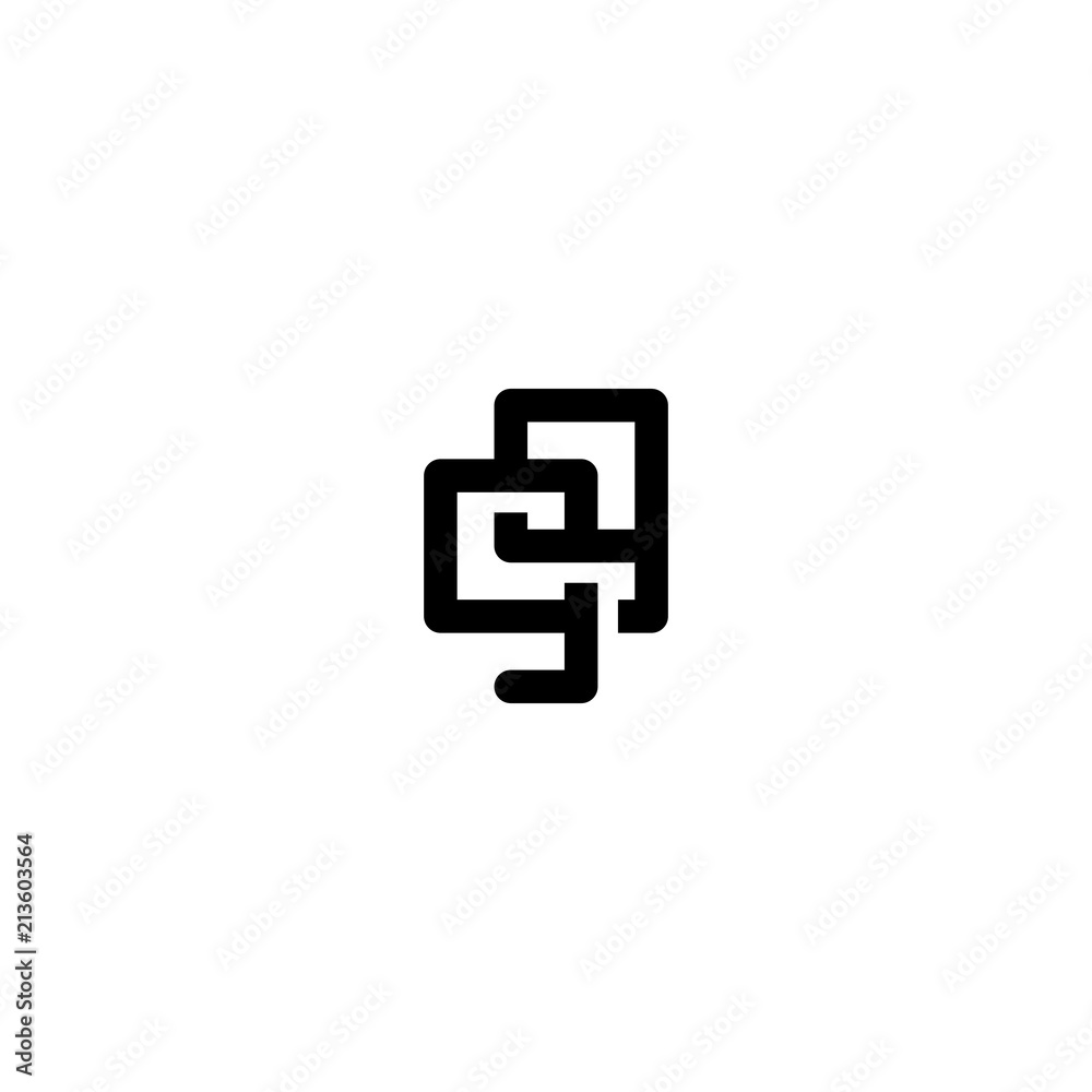 ninety nine number double line art outline monoline logo ninety nine number double line art outline monoline logo