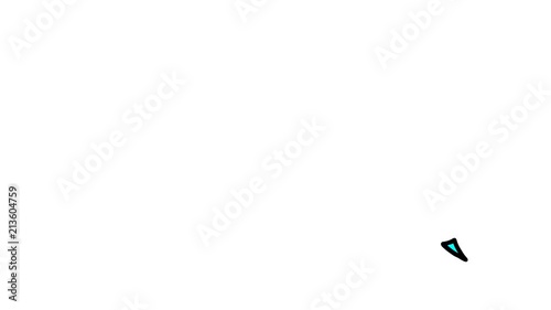 Animation of hand drawn comic style speech bubble