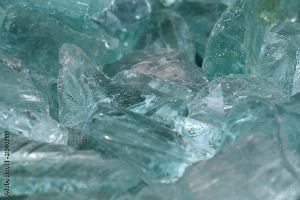 Fototapeta premium Glassteine hellblau