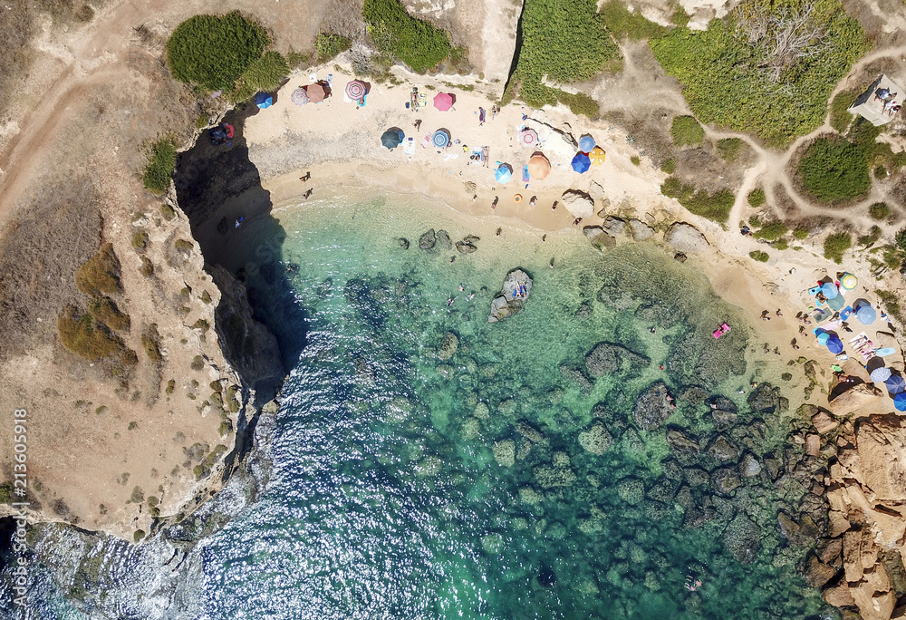 Aerial View of a beautyful Sandy Beach