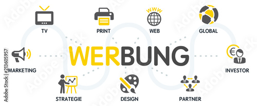 Werbung Vektor Grafik Icons Piktogramme