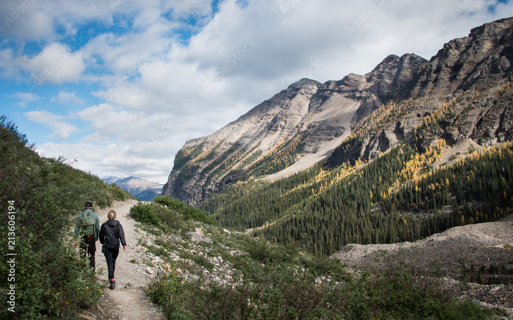 Hiking Plain of Six Glaciers track, Banff National Park
