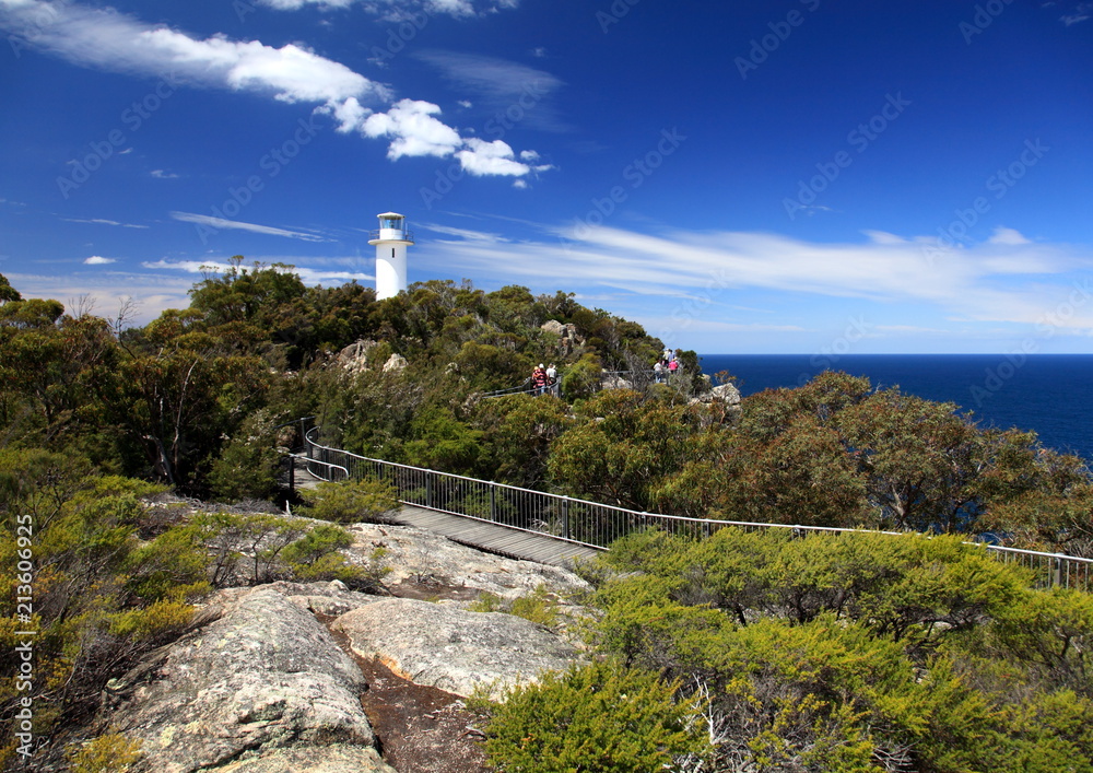 Lighthouse at Wineglass bay Tasmania