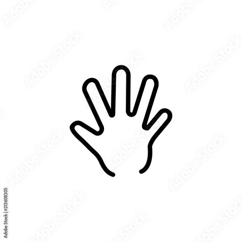 Human palm line icon. Hand, finger, sign. Gesturing concept. Can be used for topics like warning, prevention, human greeting