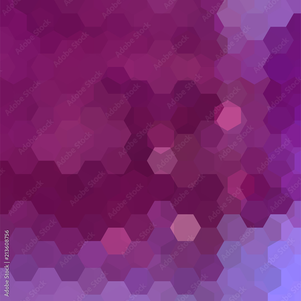 Obraz premium Abstract background consisting of purple hexagons. Geometric design for business presentations or web template banner flyer. Vector illustration