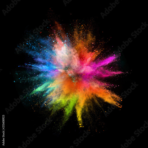 Colored powder explosion on...