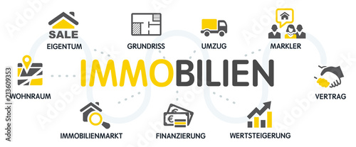 Immobilien Vektor Grafik Icons Piktogramme