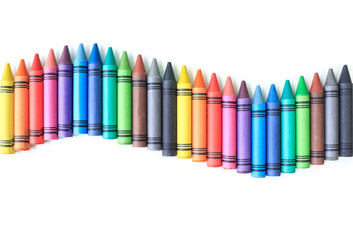 crayon drawing border multicolored background