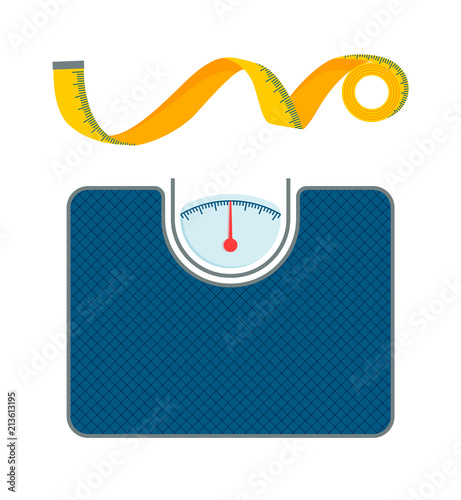 Body Weight scales and Measurement Tape Patterns