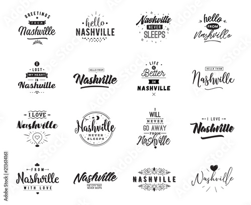 Greeting cards, vector design. Isolated logos. Typography set.