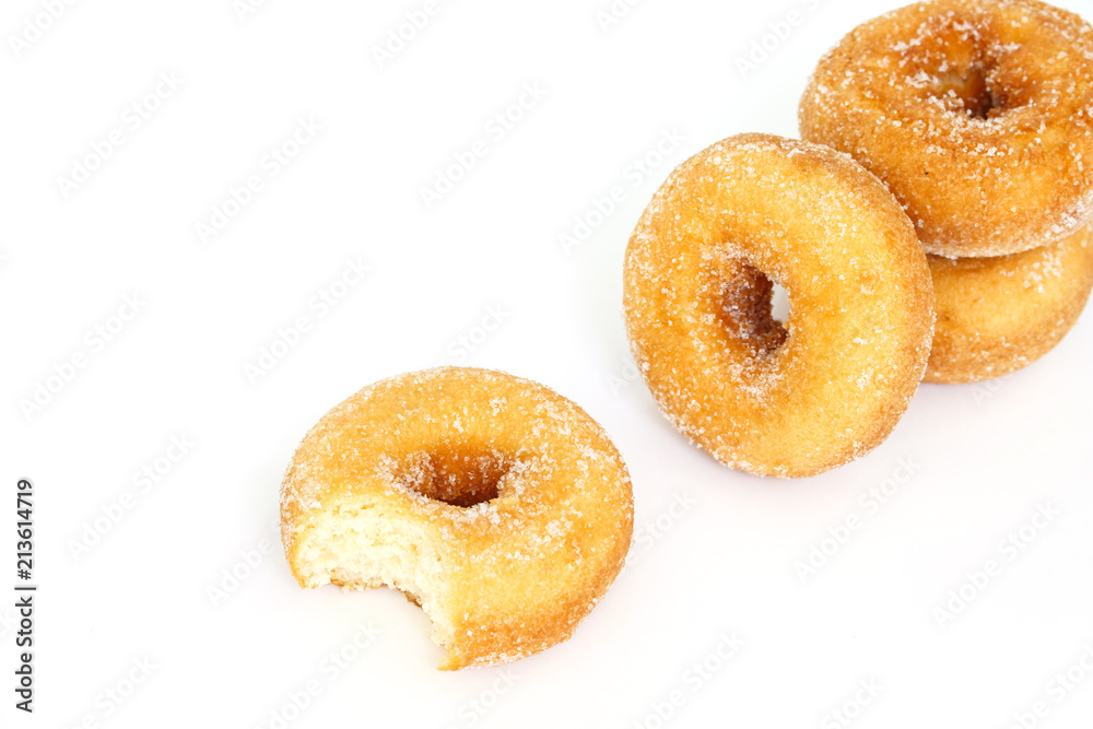 donut sugar on white background donut sugar on white background