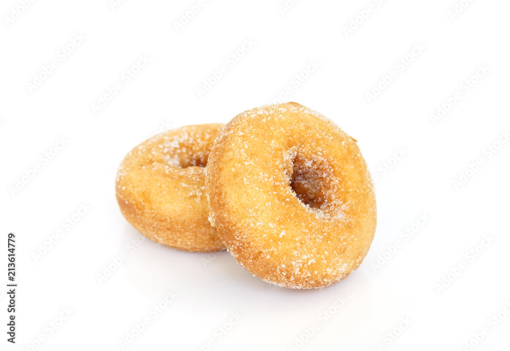donut sugar on white background donut sugar on white background
