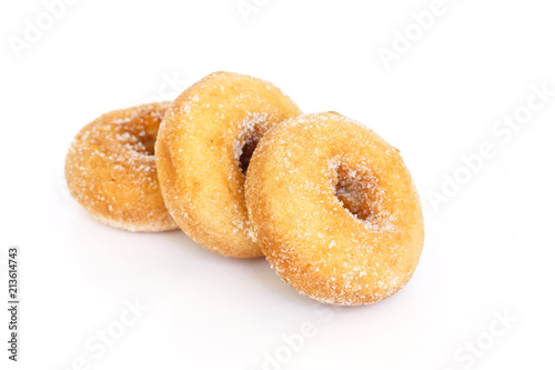 donut sugar on white background