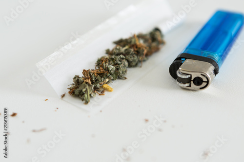 Wallpaper Mural before hand-rolling marijuana close up Torontodigital.ca