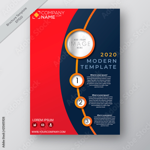 Business annual report brochure flayer design template vector, modern publication poster magazine, layout in A4 size, stock vector