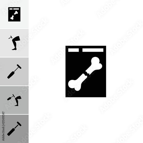 Collection of 6 knee filled icons