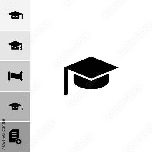 Collection of 6 diploma filled icons