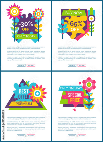 Best Offer with Special Price Promo Web Posters
