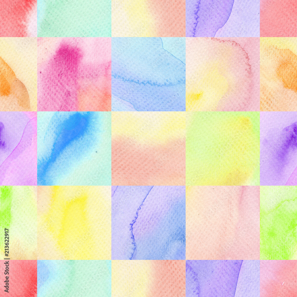 Fototapeta premium abstract geometric seamless watercolor background