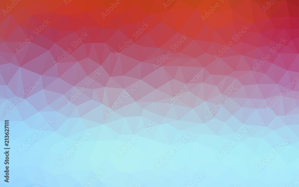 Light Blue, Red vector triangle mosaic texture.