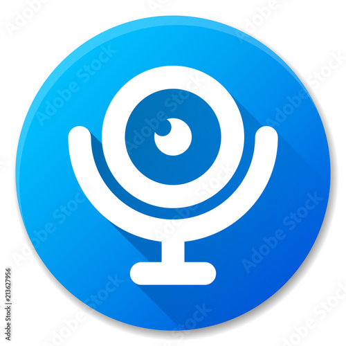 webcam blue circle icon design