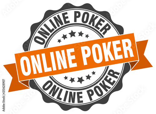 online poker stamp. sign. seal