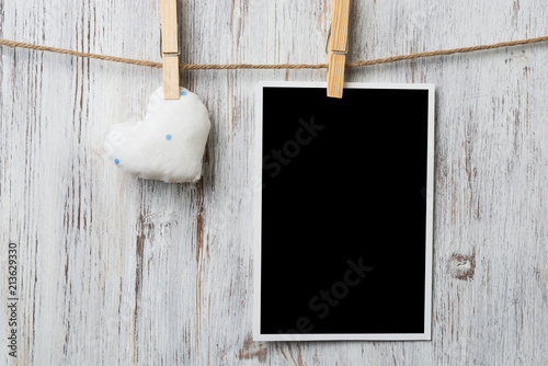 Black blank phote frame photo