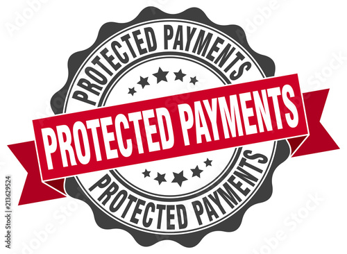 protected payments stamp. sign. seal