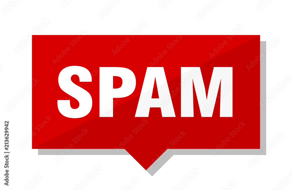 Fototapeta premium spam red tag