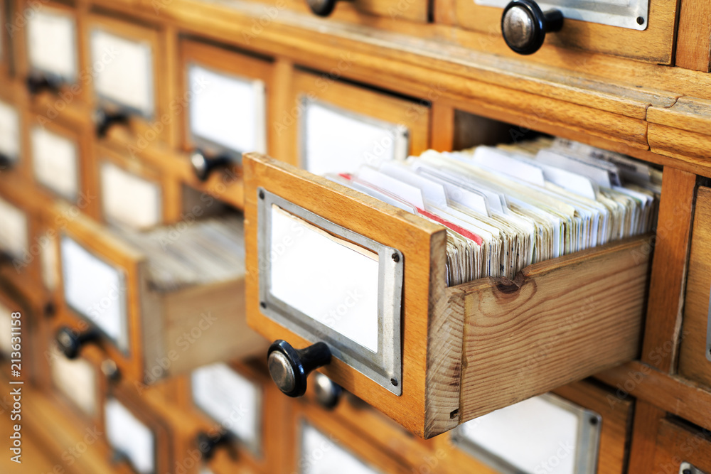 old library catalog Stock Photo Adobe Stock