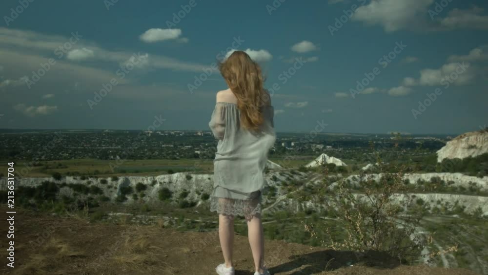 Beautiful young girl taking pictures of nature Beautiful young girl taking pictures of nature