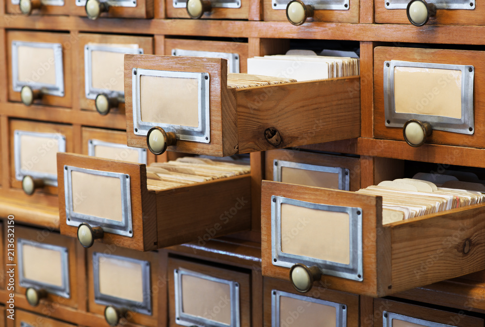 old library catalog Stock Photo Adobe Stock