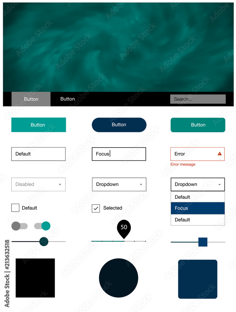 Dark Blue, Green vector style guide with sky stars. Dark Blue, Green vector style guide with sky stars.