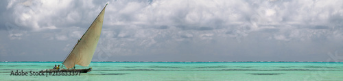 Typical Zanzibar dhow - Indian ocean  tropical paradise
