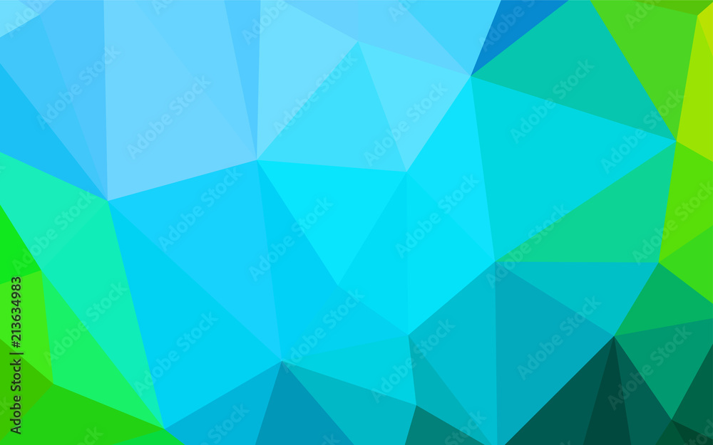 Fototapeta premium Light Blue, Green vector abstract mosaic backdrop.