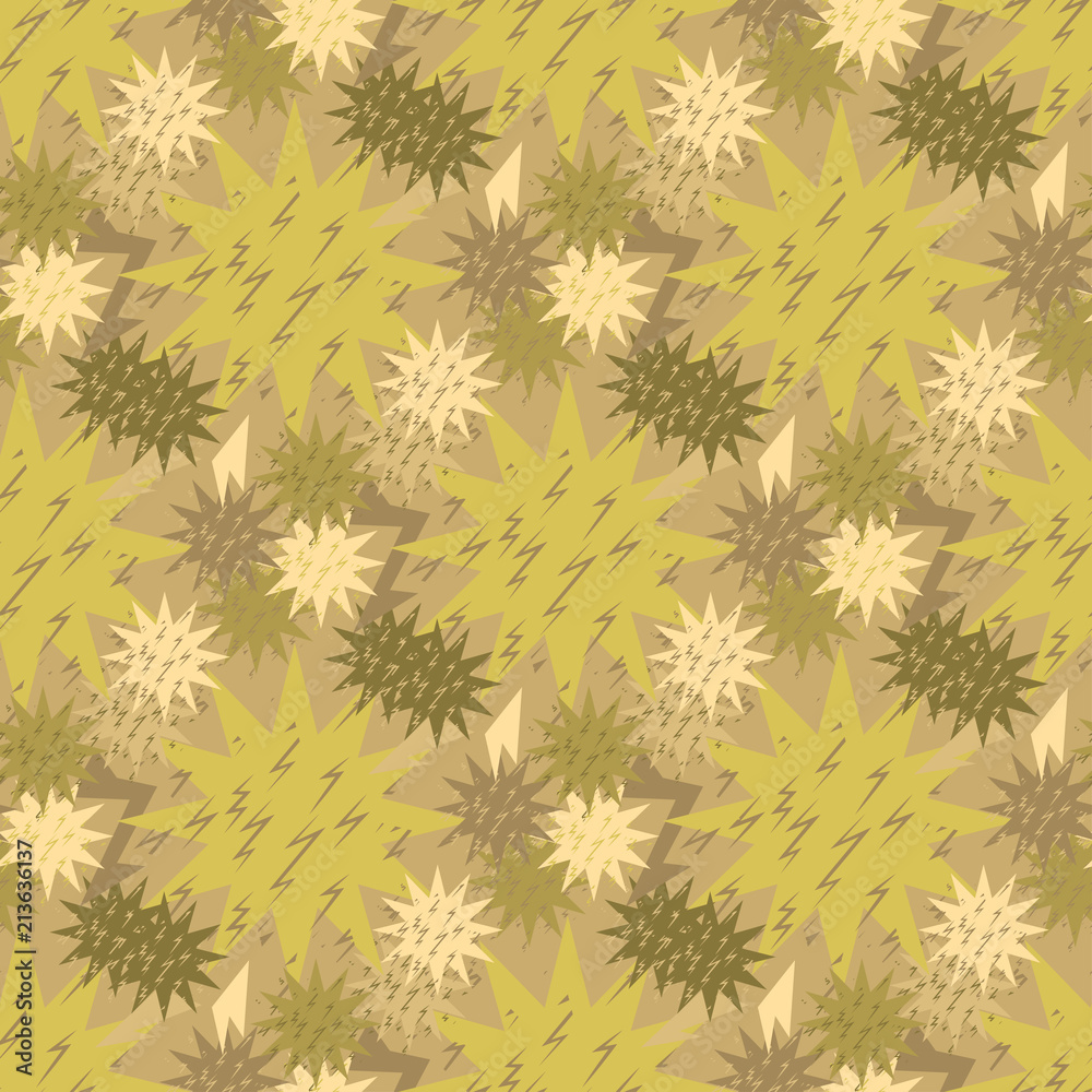 Abstract camouflage seamless pattern texture military repeats army green hunting clothes. Wallpaper for textile and fabric. Fashion style