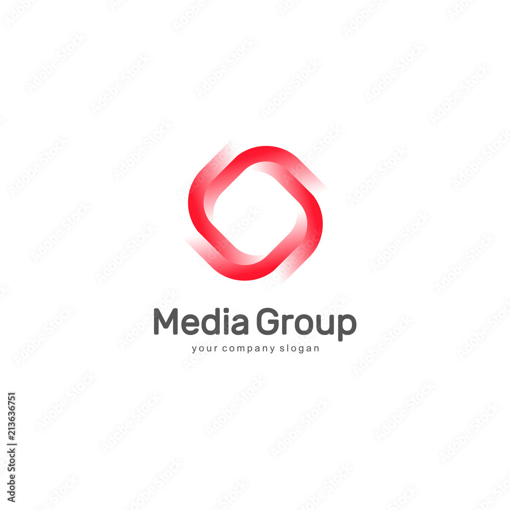 Abstract vector logo design template. Media Group. Multimedia logo. Abstract vector logo design template. Media Group. Multimedia logo.